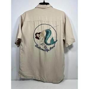 Tori Richard Bottoms Up Mermaid Shirt Silk Embroidered Men S Nautical Hawaiian